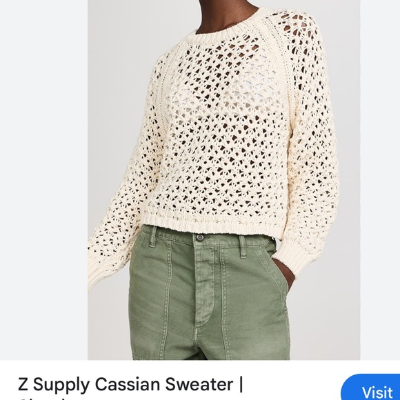 Z SUPPLY Cassian Sweater Cotton Crocheted - Picture 1 of 9